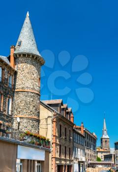 Towers in Saint-Flour, a town in the Cantal department of France