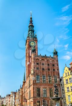 Historic town hall of Gdansk in Pomerania, Poland