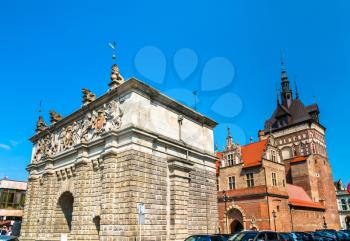 Upland Gate and Prison Tower in the old town of Gdansk, Poland