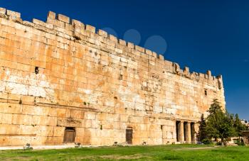 Walls of Heliopolis at Baalbek in Lebanon, the Middle East
