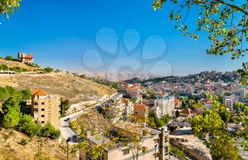 View of Zahle, the capital of Beqaa Governorate of Lebanon. The Middle East