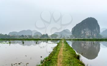 Trang An Scenic Landscape Complex. UNESCO world heritage in Vietnam