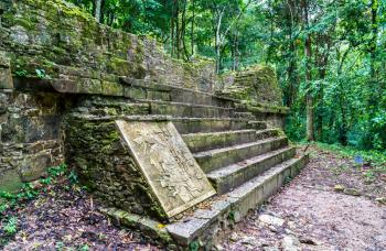 Ancient temple at Palenque in Chiapas, an ancient Maya city in Mexico