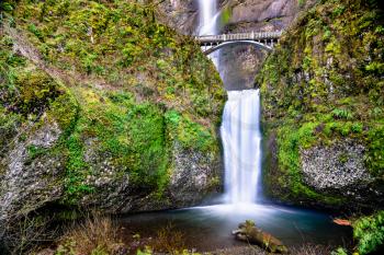 Multnomah Falls in the Columbia River Gorge - Oregon, USA