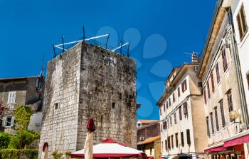 Pentagonal Tower in the old town of Porec - Istria, Croatia