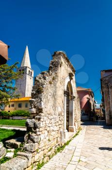 Remains of a defensive wall in Porec - Istria, Croatia