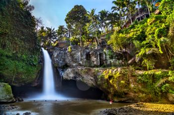 View of Tegenungan Waterfall near Ubud village in Bali, Indonesia