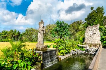 Statues in the Monkey Forest at Ubud - Bali, Indonesia