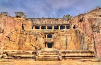 Mahayana Buddhist monastery at Ellora Caves. A UNESCO world heritage site in Maharashtra, India.