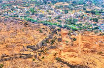 Panorama of Devagiri Fort and Daulatabad town - Maharashtra, India