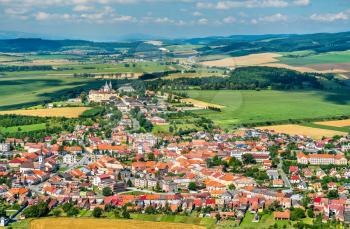 View on Spisske Podhradie town from Spis Castle - Presov region, Slovakia