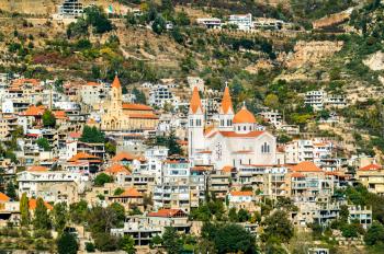 Mar Saba Cathedral and Our Lady of Diman Church in Bsharri - the Kadisha Valley, Lebanon