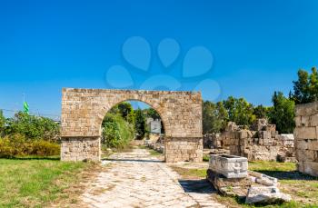 Byzantine Arch at the Al-Bass Tyre necropolis. UNESCO world heritage in Lebanon