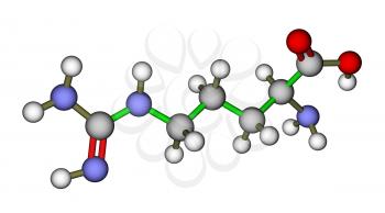 Amino acid arginine molecular structure