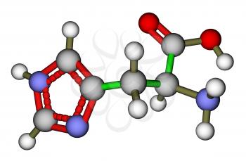 Essential amino acid histidine molecular structure