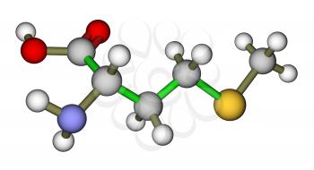 Essential amino acid methionine molecular structure