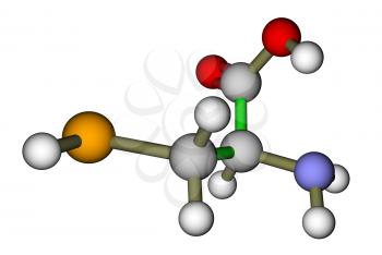 Amino acid selenocysteine 3D molecular structure