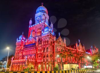 Municipal Corporation Building. Built in 1893, it is a heritage building in Mumbai - Maharashtra, India