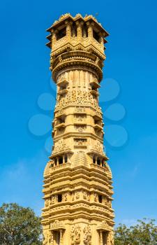 Kirti Stambha Tower of Hutheesing Jain Temple in Ahmedabad - Gujarat state of India