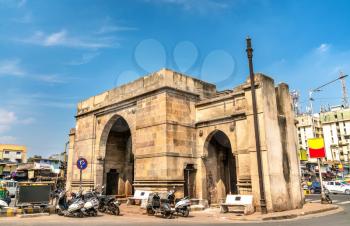 Delhi Gate of Old Ahmedabad. UNESCO heritage site in Gujarat State of India