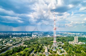 Kiev TV Tower. 385 meters hight, it is the tallest freestanding lattice steel construction in the world. Ukraine