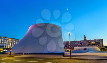 Le Volcan, a cultural complex comprising a concert hall and a library. Le Havre - Normandy, France