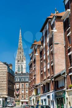 Typical buildings in the city centre of Rouen - Normandy, France
