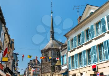 Traditional houses in Honfleur town. Calvados department - Normandy, France