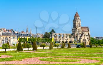 Ruined Church of Saint-Etienne-le-Vieux in Caen, the Calvados department of France