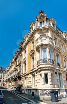 Typical french buildings in Caen, the Calvados department of Normandy