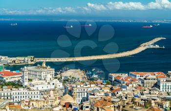 Aerial view of the city centre of Algiers, the capital of Algeria