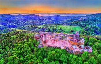 Fleckenstein Castle in the Northern Vosges Mountains - Bas-Rhin, Alsace, France