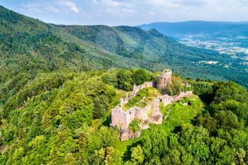 Frankenbourg castle in the Vosges Mountains, the Bas-Rhin department of France