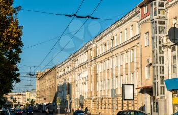 Historic buildings in the city centre of Voronezh, Russian Federation