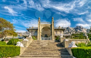 The Vorontsov Palace in Alupka, a major tourist destination in Crimea