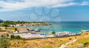 The Sunny Beach in Sevastopol, the Crimean Peninsula
