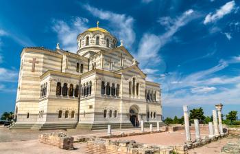 Saint Vladimir Cathedral, a Neo-Byzantine Russian Orthodox cathedral in Chersonesus, Crimea