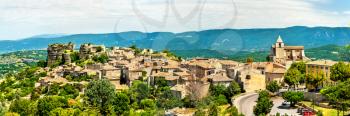 Panorama of Saignon village in Vaucluse - Provence, France