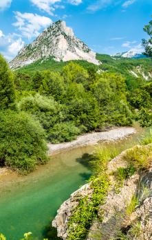View of the Verdon river in Provence, France