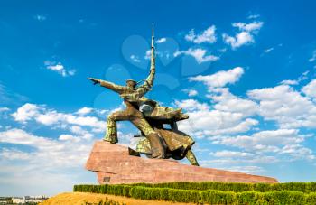 Soldier and Sailor, a soviet memorial to the heroic defenders of Sevastopol in the Second World War. Crimea