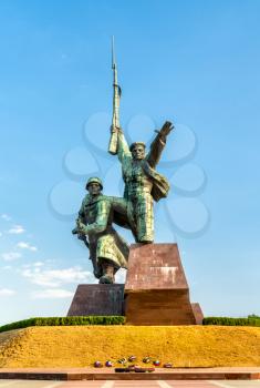 Soldier and Sailor, a soviet memorial to the heroic defenders of Sevastopol in the Second World War. Crimea