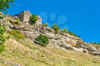 Chufut-Kale, a ruined medieval city-fortress in the Crimean Mountains, Europe