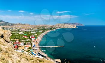 The Black Sea Shore at Sudak as seen from the Genoese Fortress, Crimea
