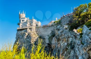 The Swallows Nest, a major tourist attraction near Yalta in Crimea