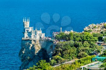 The Swallows Nest, a major tourist attraction near Yalta in Crimea