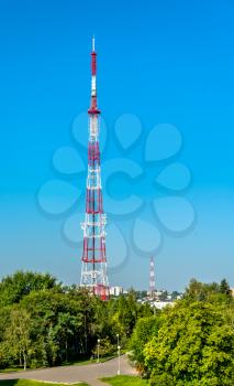 Television tower on the Mamayev Kugran in Volgograd, Russian Federation