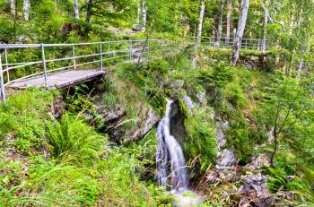 Fahler waterfall in the Black Forest Mountains. Baden-Wurttemberg, Germany
