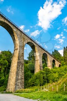 The Ravenna Bridge railway viaduct on the Hollental Railway in the Black Forest, Baden-Wurttemberg, Germany