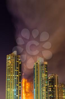 Fire accident in Dubai on New Year's Eve 2016