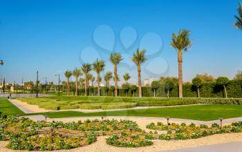 Garden near Zabeel Palace in Dubai, UAE